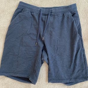 Lululemon Mens On The Move Sweat Shorts Large Blue